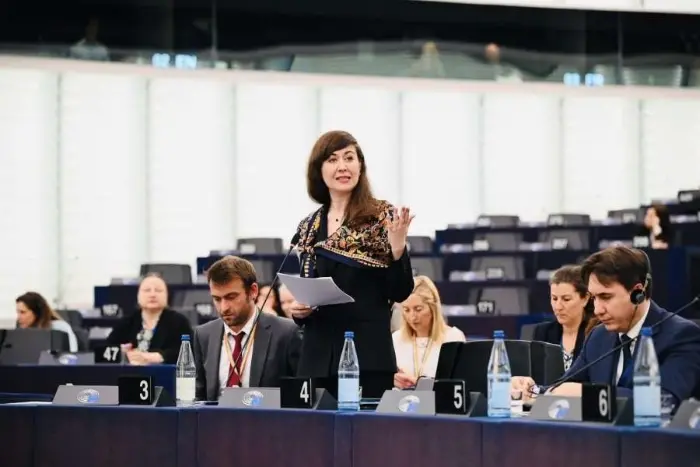 Yulia Ovchynnykova in PACE, April 2024/Verkhovna Rada of Ukraine